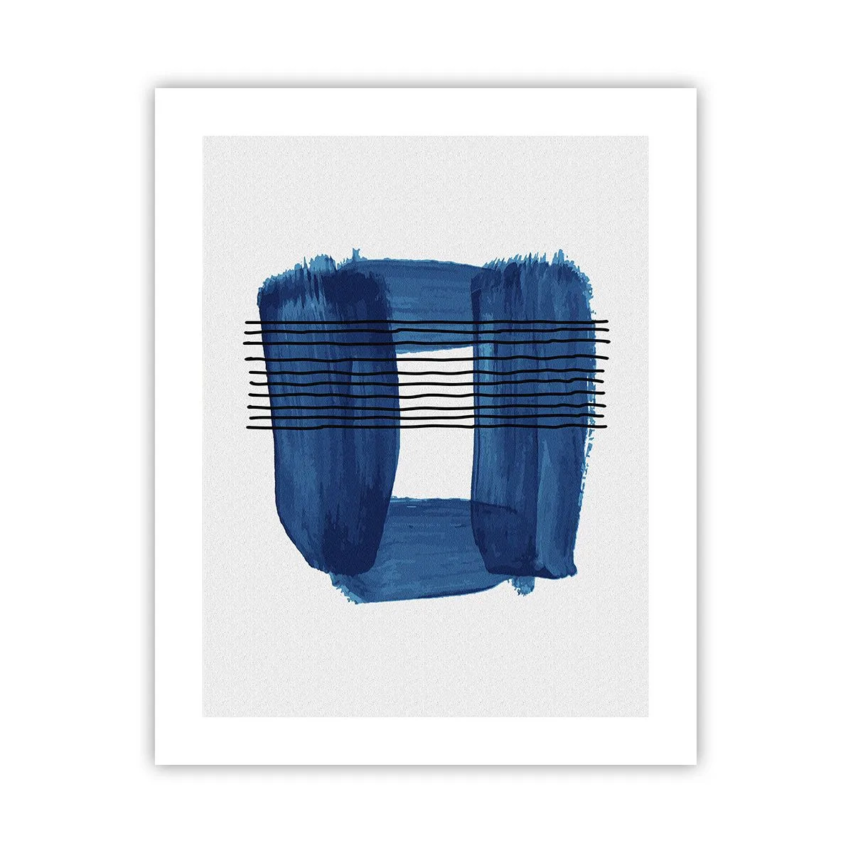 Poster - Composizione blu e nera - 40x50 cm