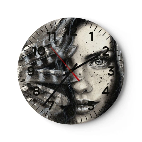 Orologio da parete - Orologio in Vetro - Bellezza selvaggia - 30x30 cm
