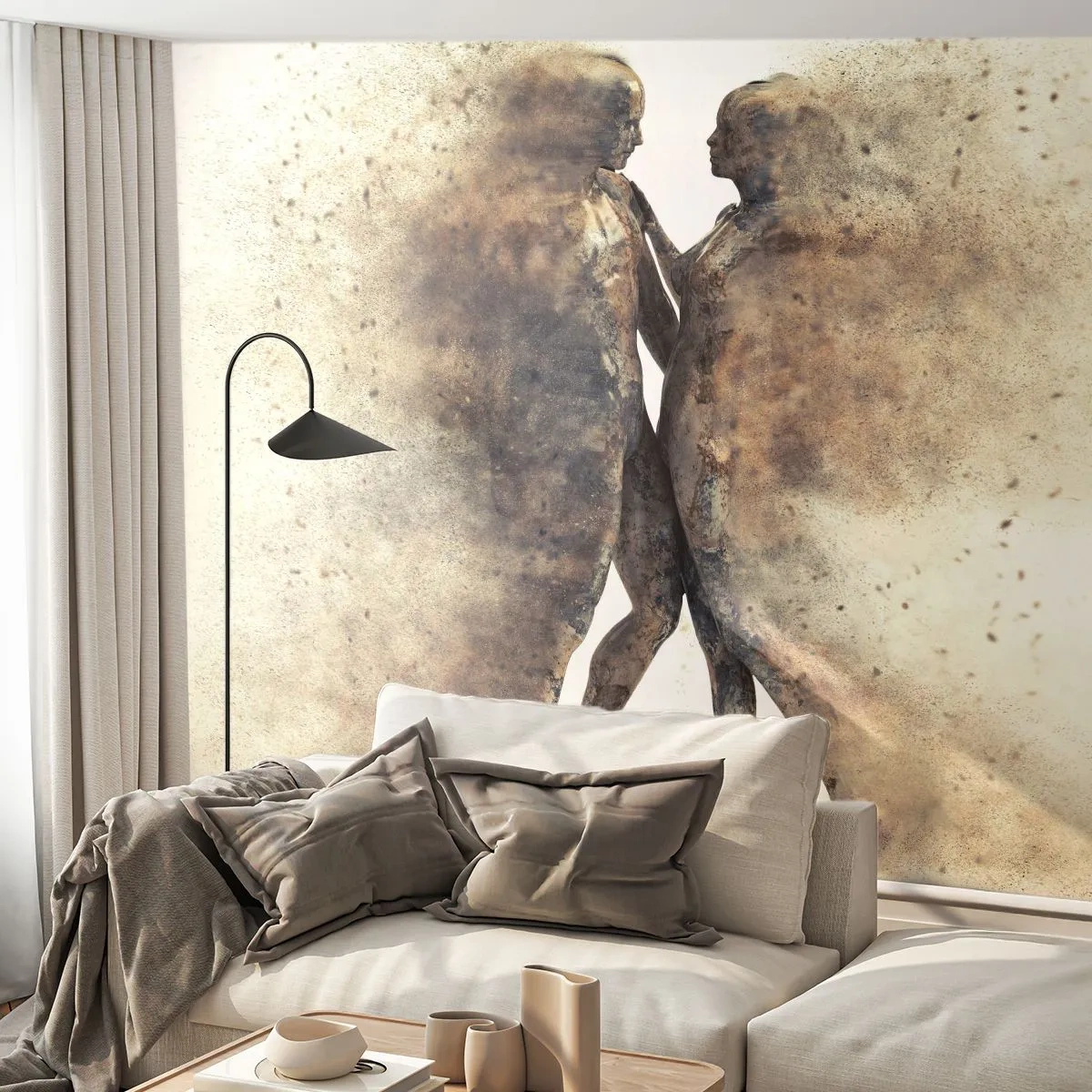 Fotomurali Standard Eco - Nati dalla polvere, per amare - Astrazione, Donna e Uomo, Amore - 450x315 cm