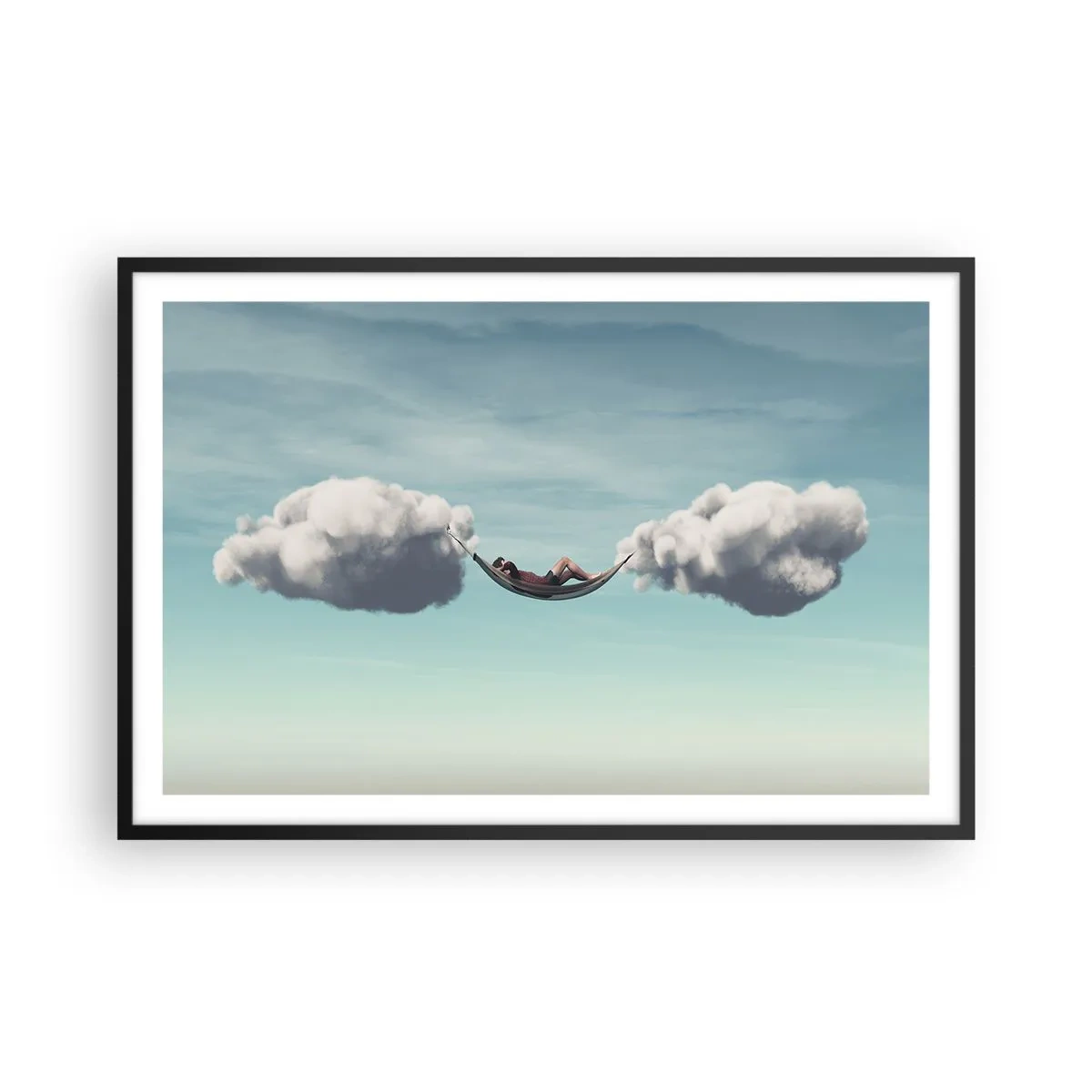 Poster in cornice nera - La felicità del momento - 91x61 cm