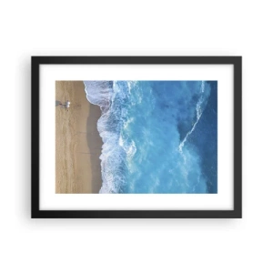 Poster in cornice nera - La forza del blu - 40x30 cm