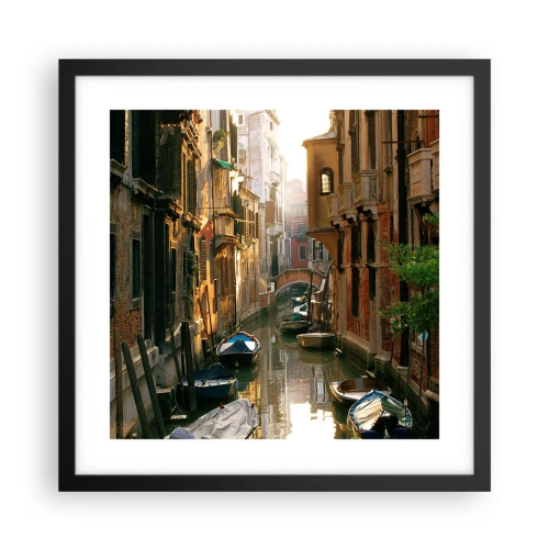 Poster in cornice nera - Un angolo di Venezia - 40x40 cm