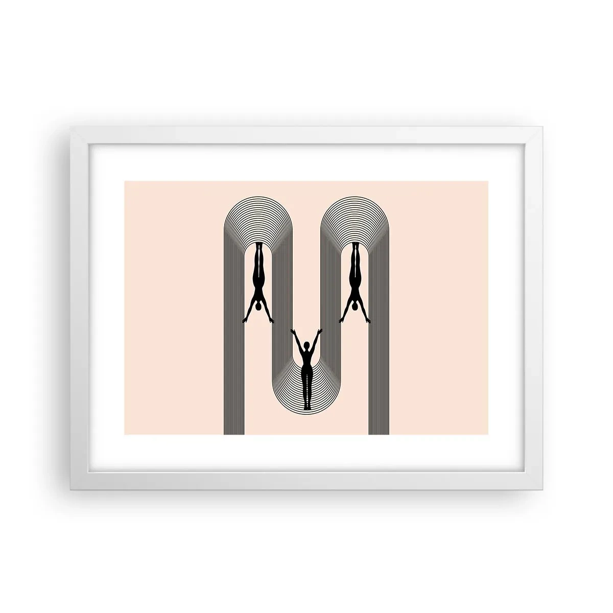 Poster in cornice bianca - Sottosopra - 40x30 cm