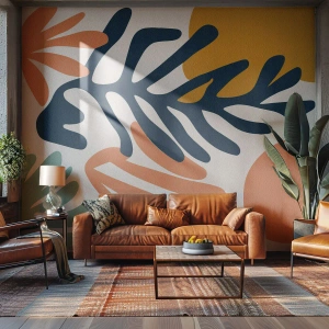 Fotomurali Premium Canvas - Mare di coralli - Boho, Minimalista, Foglia - 350x256 cm