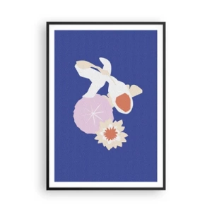 Poster in cornice nera - Composizione di fiori e boccioli - 70x100 cm