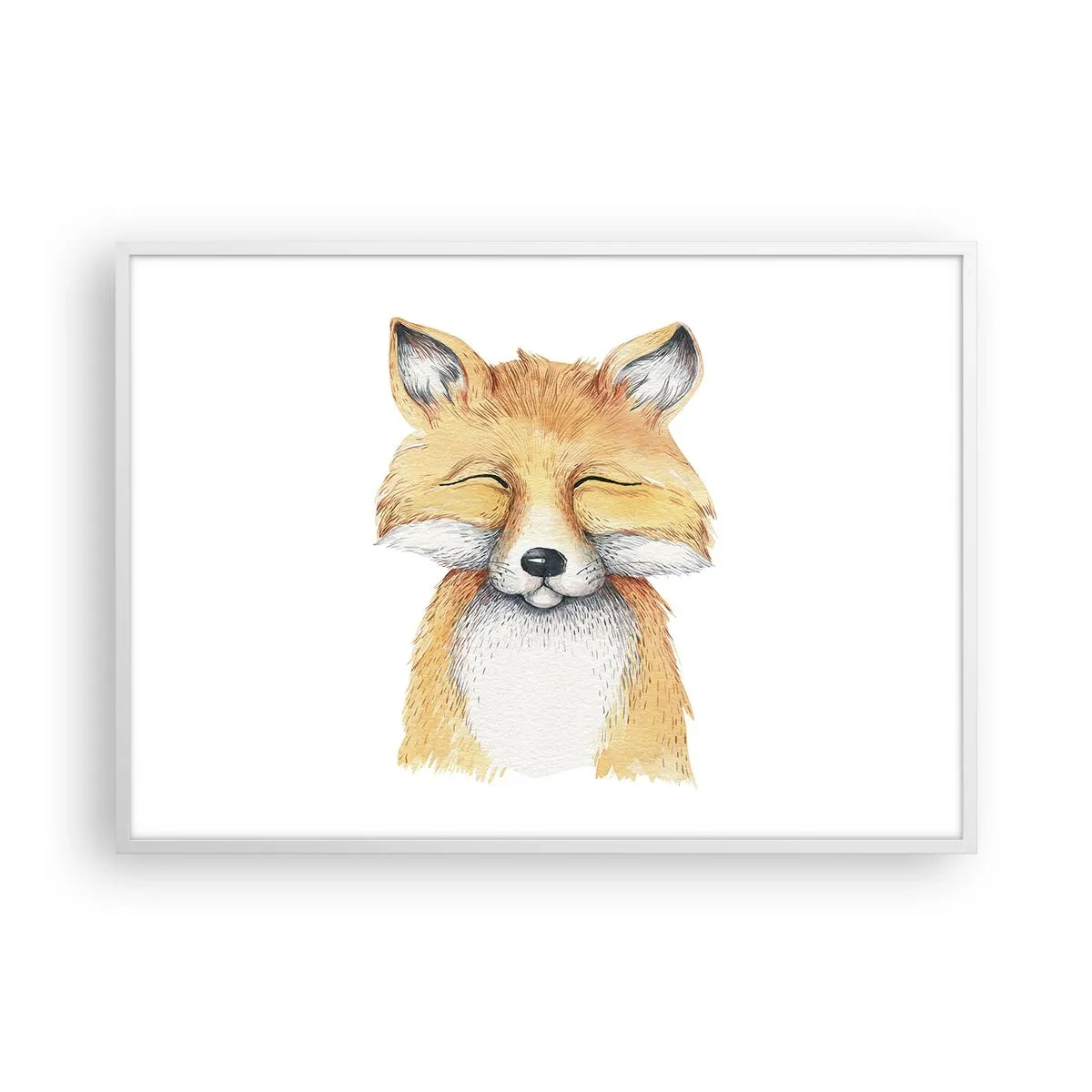 Poster in cornice bianca - Umore da volpe - 100x70 cm