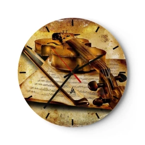 Orologio da parete - Orologio in Vetro - Ci vuole subito un virtuoso - 40x40 cm