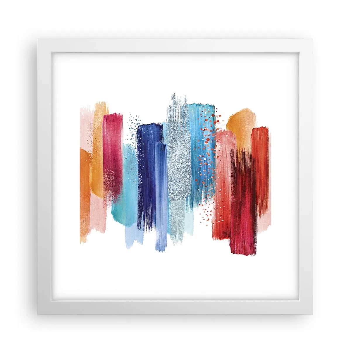 Poster in cornice bianca - In alto e in basso - 30x30 cm