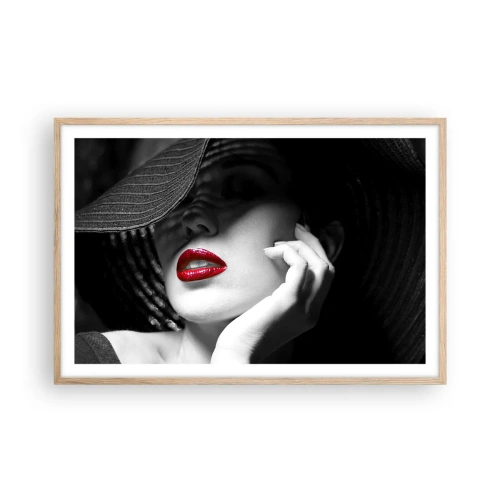 Poster in cornice rovere chiaro - Studio in scarlatto - 91x61 cm