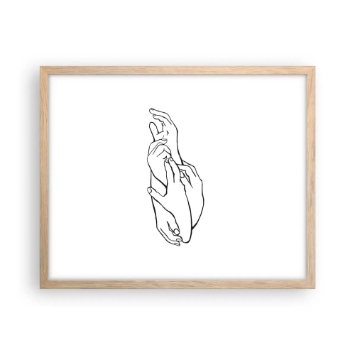 Poster in cornice rovere chiaro - Il tocco buono - 50x40 cm