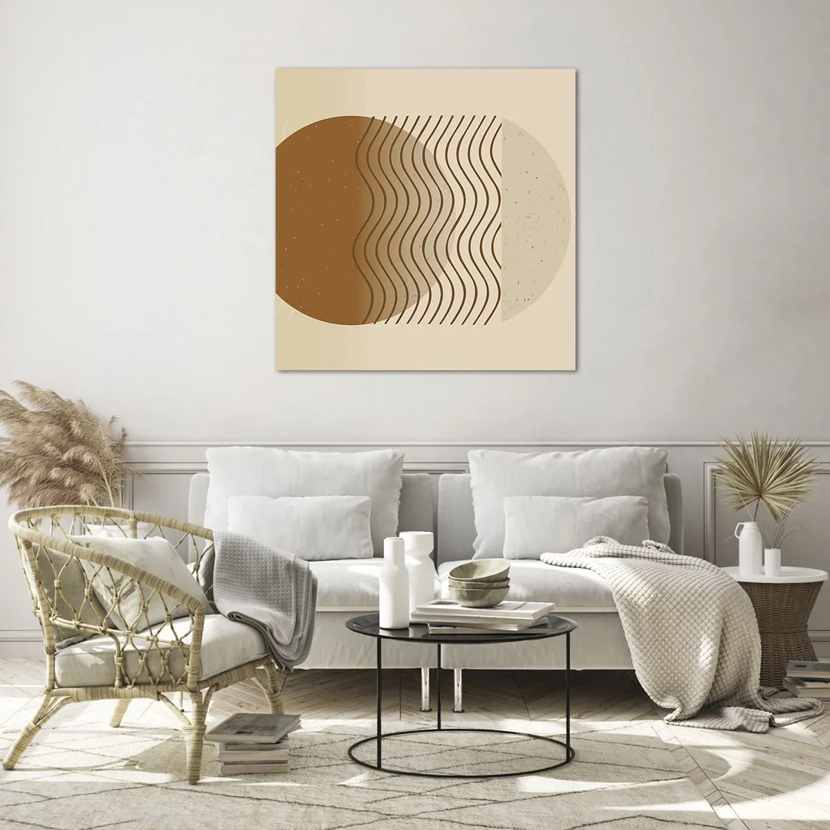 Quadro su vetro - Sull'origine delle figure geometriche - 40x40 cm