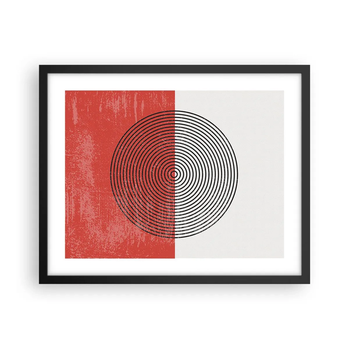 Poster in cornice nera - Dritto al centro - 50x40 cm