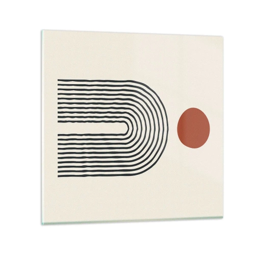Quadro su vetro - Magnetismo di forme e colori - 30x30 cm