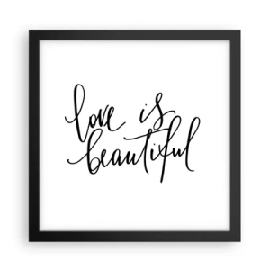 Poster in cornice nera - Leggi e ripeti - 30x30 cm