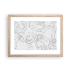 Poster in cornice rovere chiaro - Non vi è una via diritta - 40x30 cm