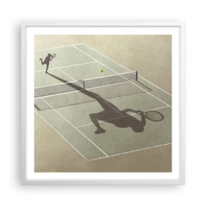 Poster in cornice bianca - Sconfiggere se stesso - 60x60 cm