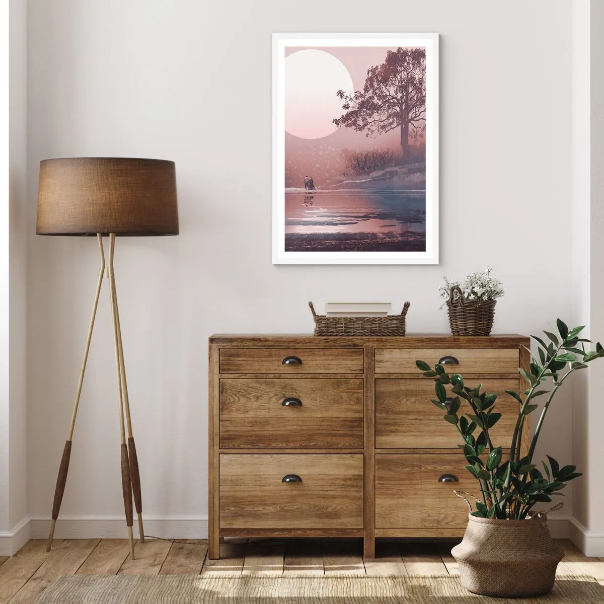 Poster in cornice bianca - Meraviglie della notte - 30x40 cm