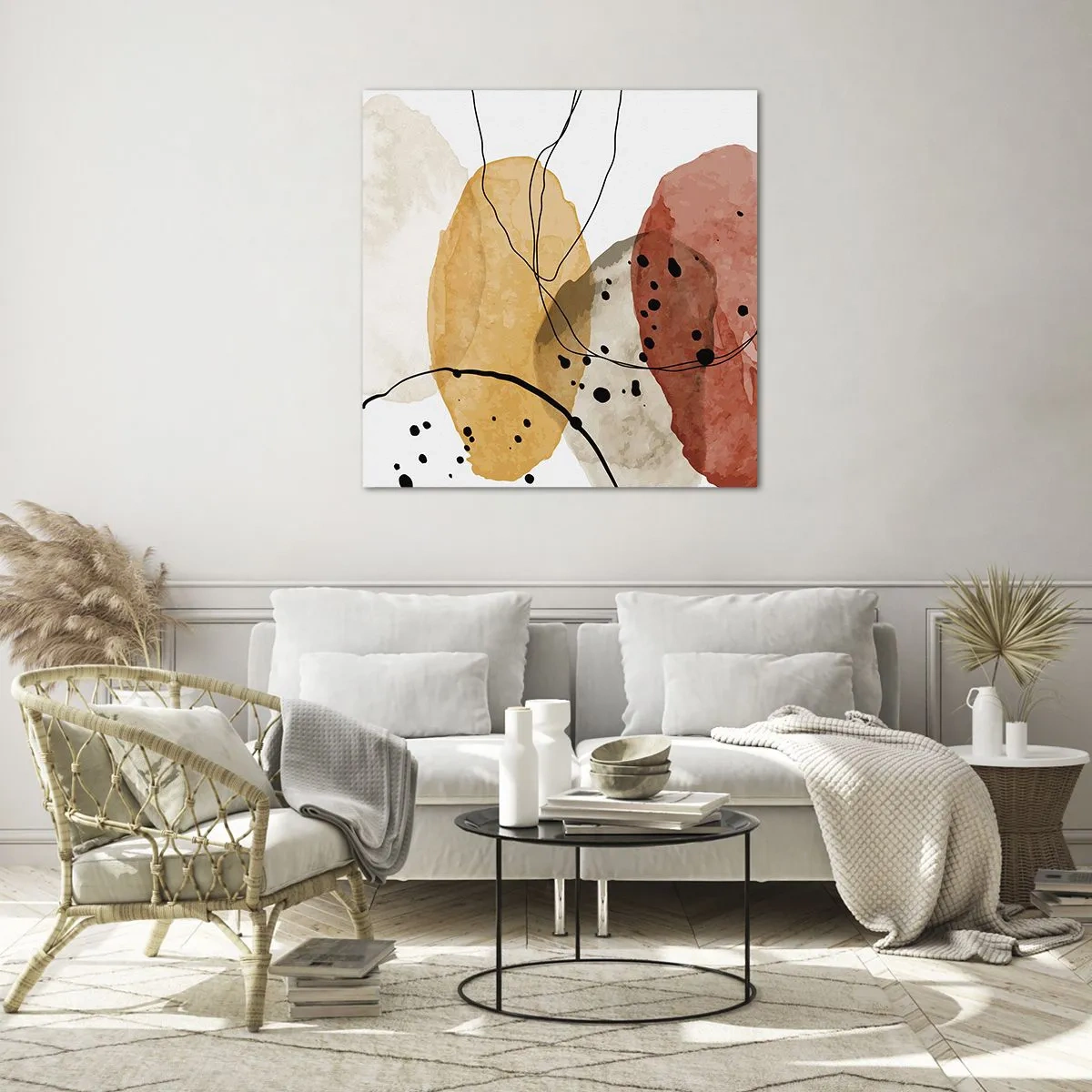 Quadro su vetro - Come aria leggera e trasparente - 60x60 cm