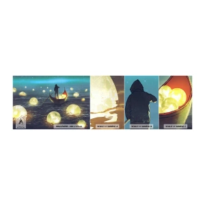 Campione di Fotomurale Adesivo Deluxe Sticker - Cose che neanche i filosofi hanno sognato - Astrazione, Fantasia, Barca - 100x30 cm