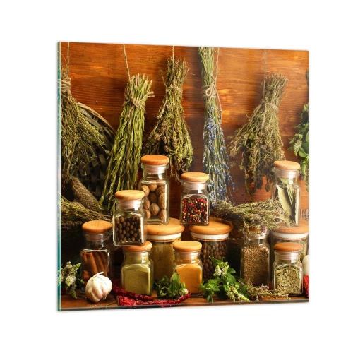 Quadro su vetro - Magie di cucina - 70x70 cm