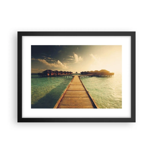 Poster in cornice nera - Caldo invito - 40x30 cm