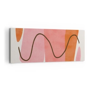 Quadro su tela - Stampe su Tela - Il delicato movimento delle forme - 100x40 cm