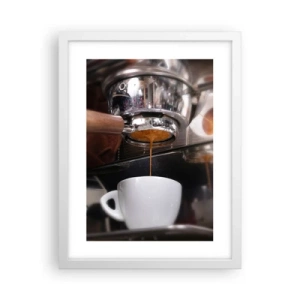 Poster in cornice bianca - Il miglior momento della giornata - 30x40 cm