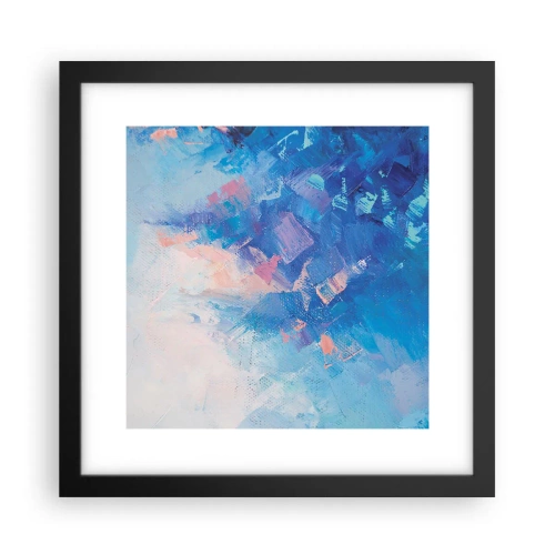 Poster in cornice nera - Astrazione invernale - 30x30 cm