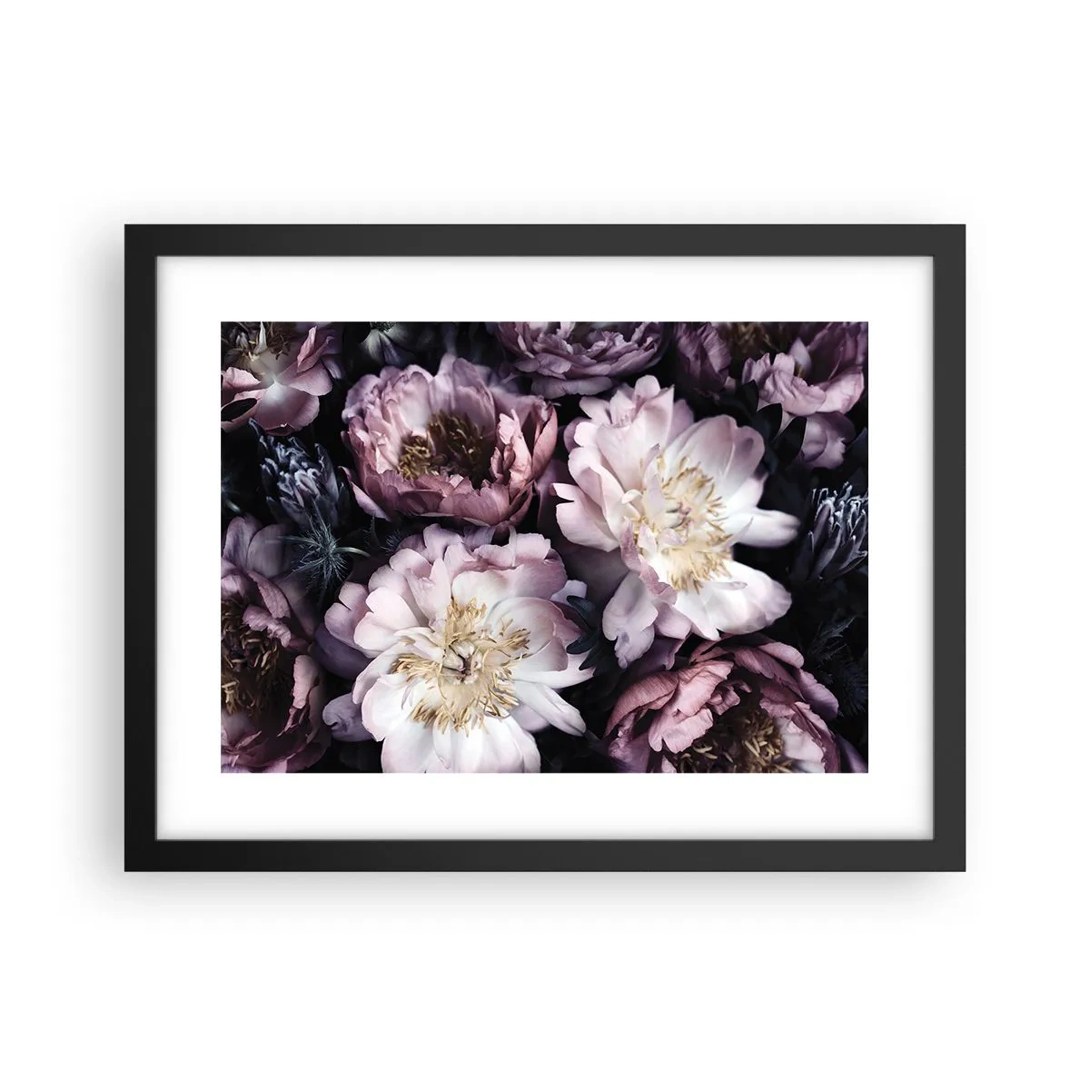 Poster in cornice nera - Bouquet nel vecchio stile - 40x30 cm
