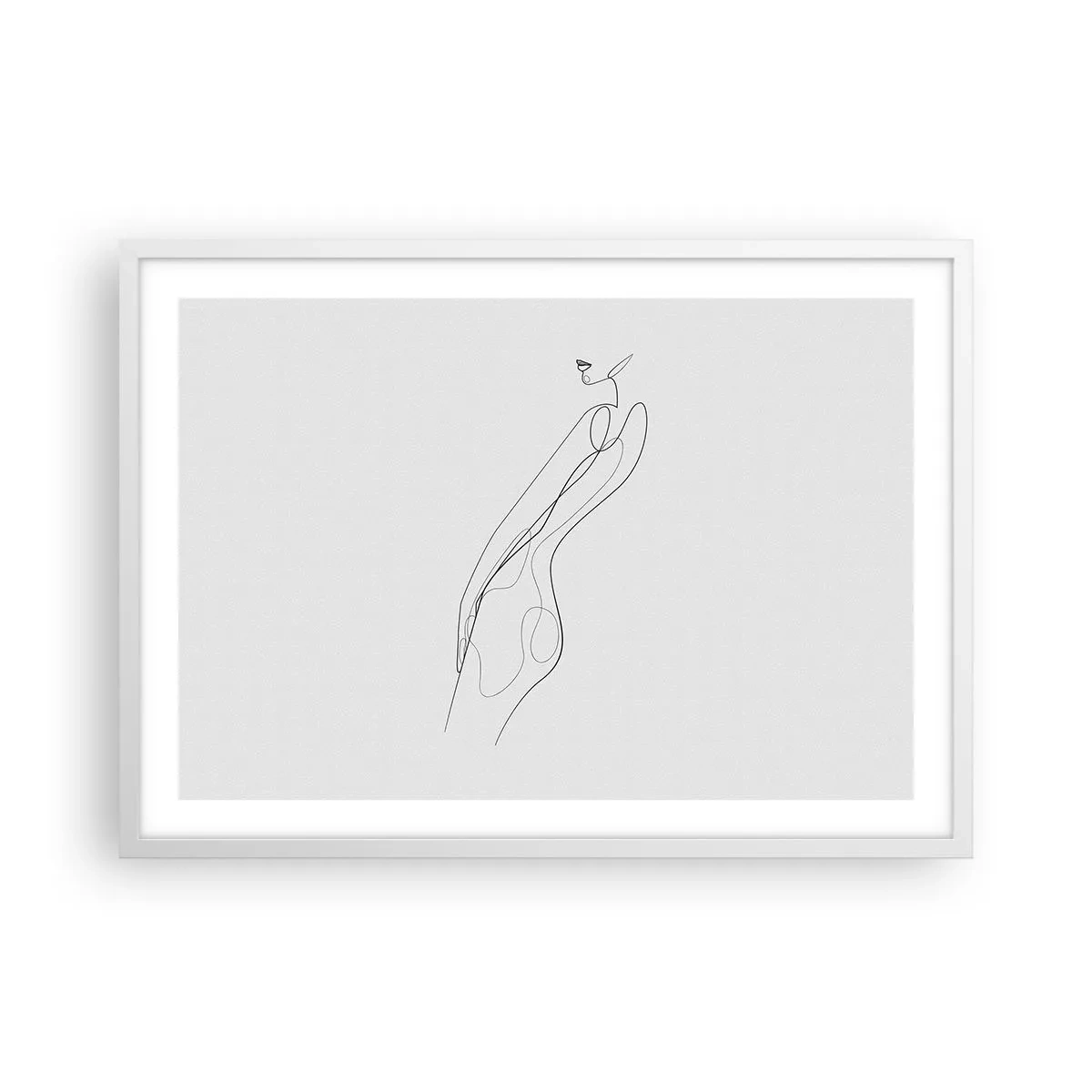Poster in cornice bianca - Appena una promessa - 70x50 cm