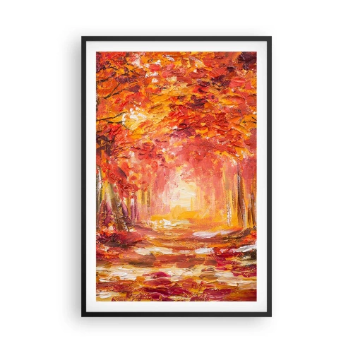 Poster in cornice nera - Foresta di rame - 61x91 cm