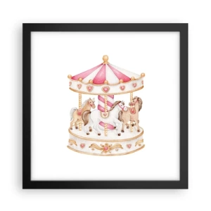 Poster in cornice nera - Il dolce mondo dell'infanzia - 30x30 cm