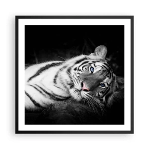 Poster in cornice nera - Selvaggità e pace - 60x60 cm