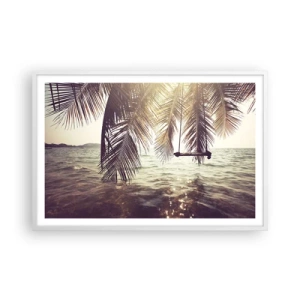 Poster in cornice bianca - Si può dondolare tra le nuvole a volontà - 91x61 cm