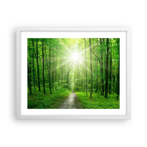 Poster in cornice bianca - Cattedrale verde - 50x40 cm