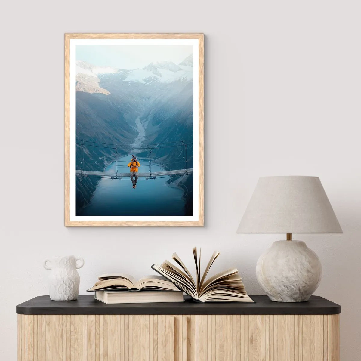 Poster in cornice rovere chiaro - Colto in sospeso - 70x100 cm