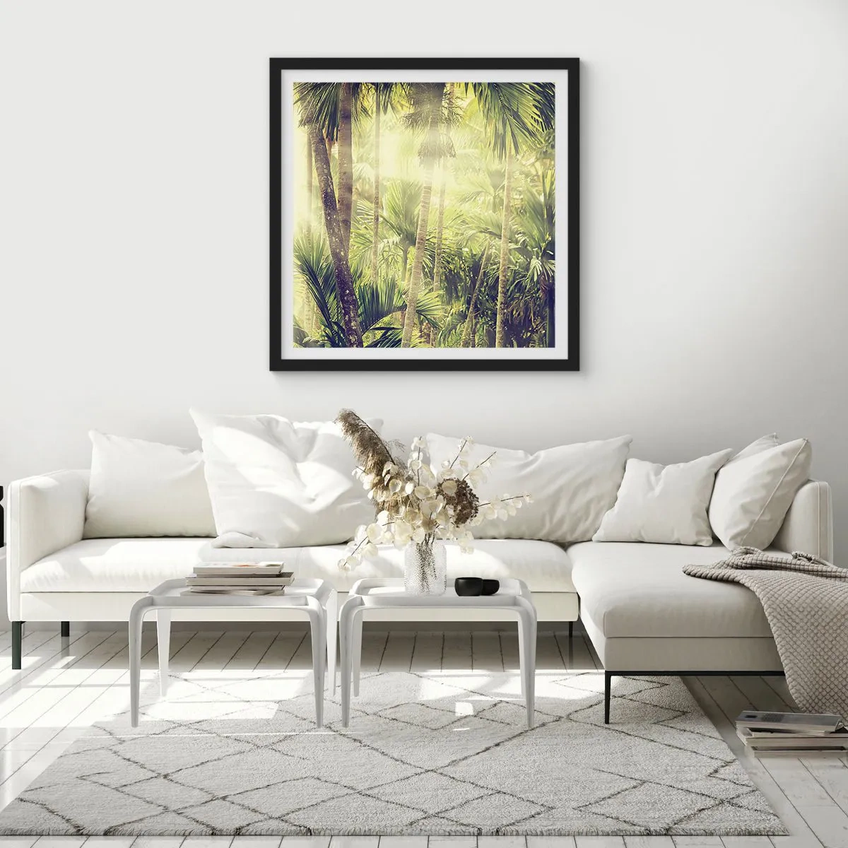 Poster in cornice nera - Nell'afa verde - 60x60 cm