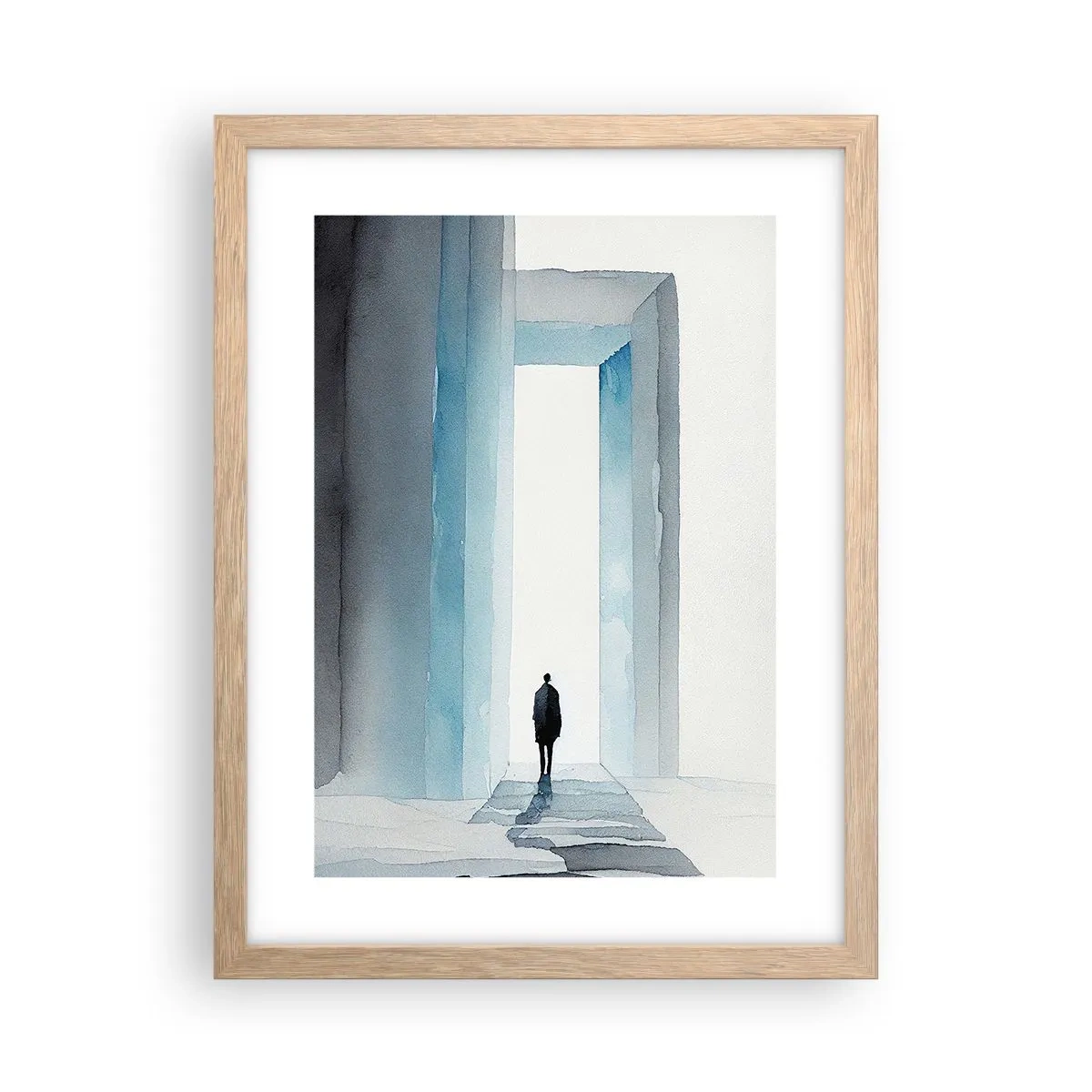 Poster in cornice rovere chiaro - Vivi senza limiti - 30x40 cm