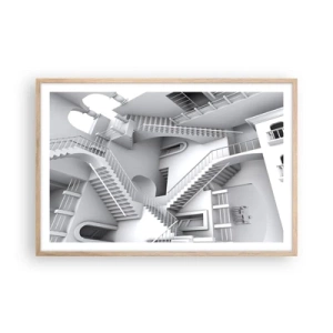 Poster in cornice rovere chiaro - Il paradosso dello spazio - 91x61 cm