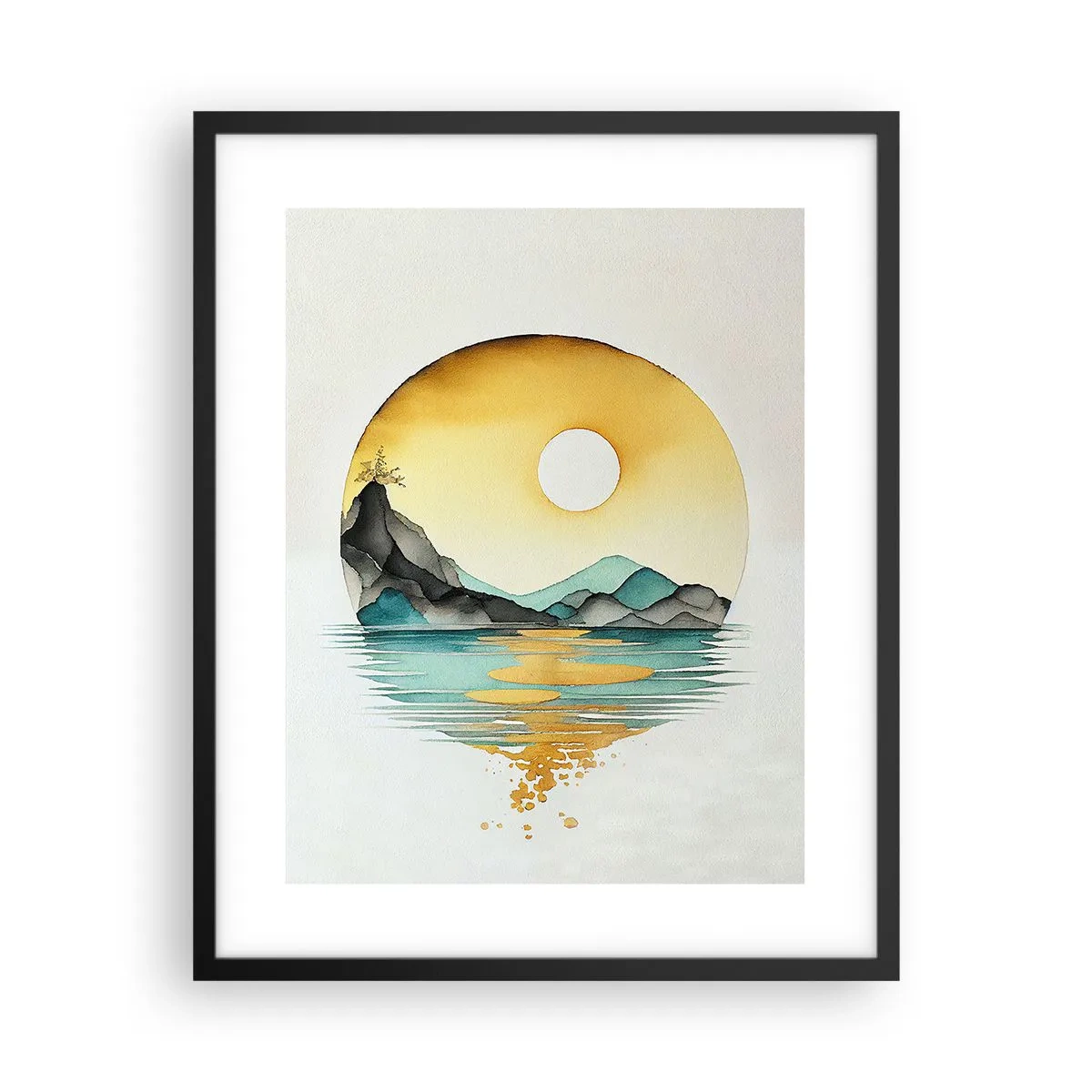 Poster in cornice nera - Nel cerchio della bellezza - 40x50 cm