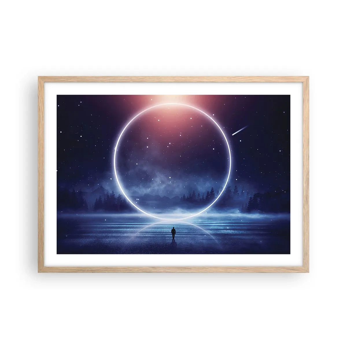 Poster in cornice rovere chiaro - Sono già qui... - 70x50 cm