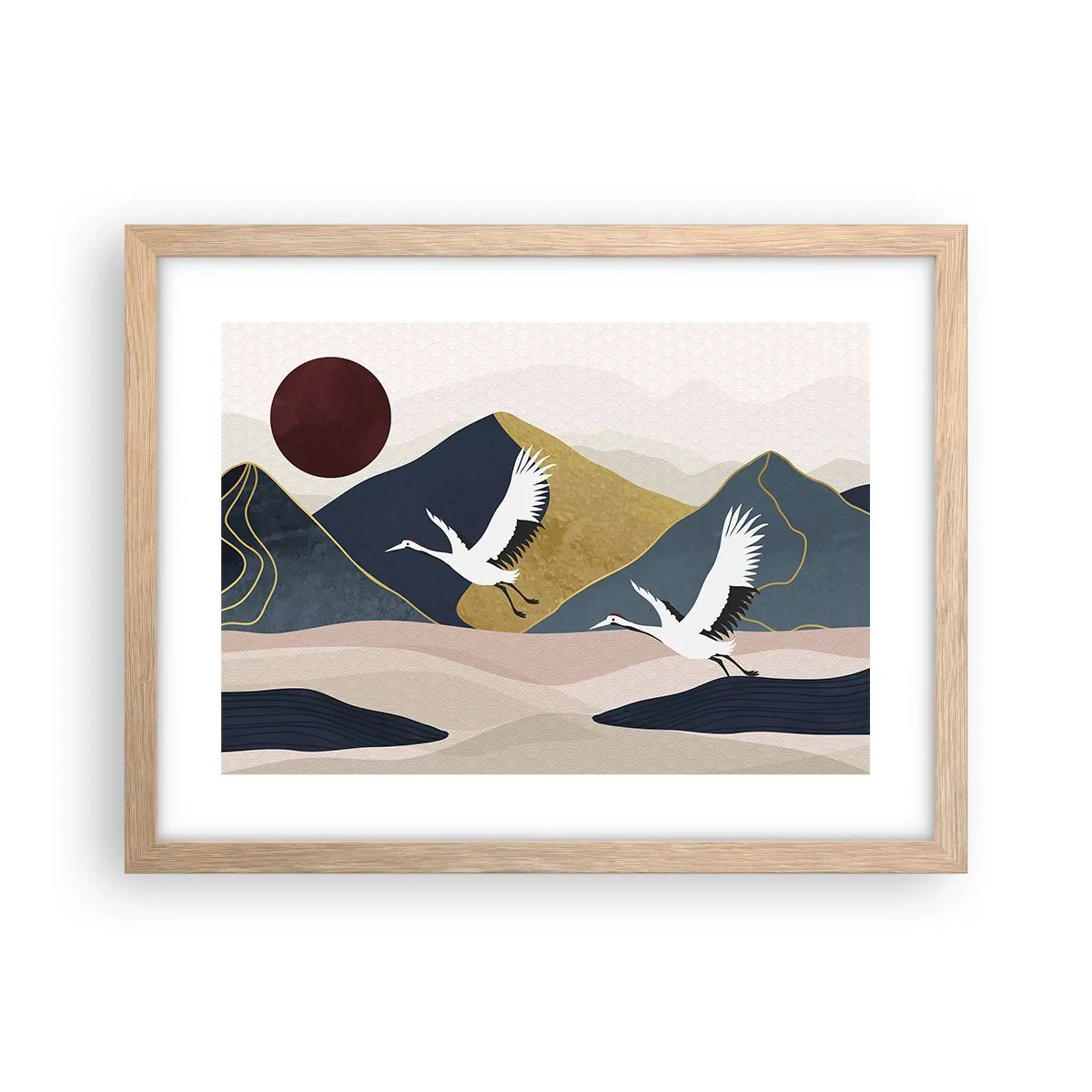 Poster in cornice rovere chiaro - E la giornata è nuovamente VOLATA - 40x30 cm