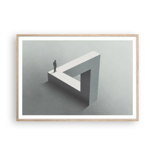 Poster in cornice rovere chiaro - Eppure è possibile - 100x70 cm
