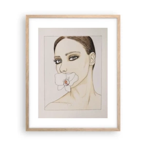 Poster in cornice rovere chiaro - Simbolo di eleganza e bellezza - 40x50 cm