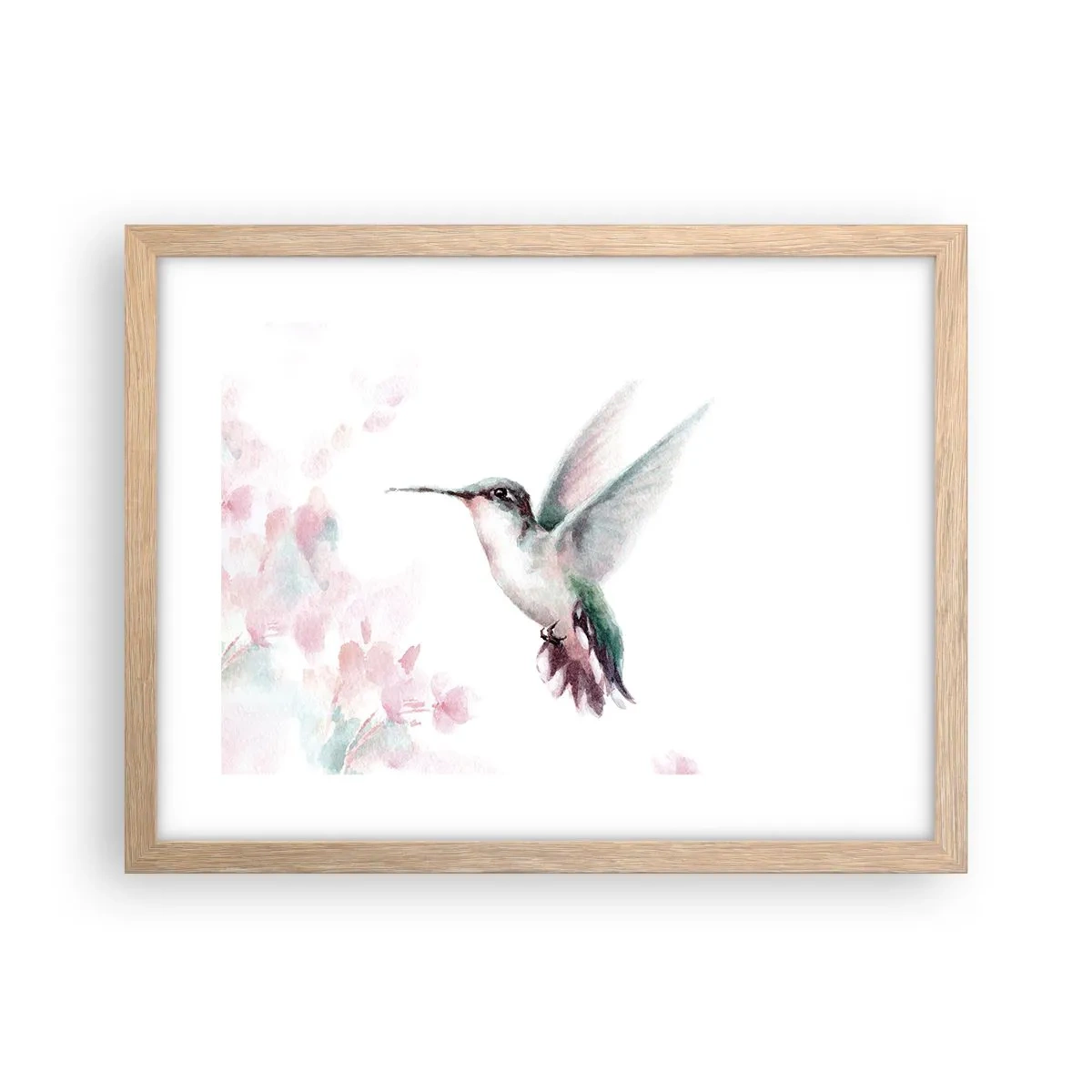 Poster in cornice rovere chiaro - Battito immobile - 40x30 cm