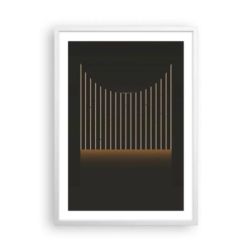 Poster in cornice bianca - Esaminare l'oscurità - 50x70 cm