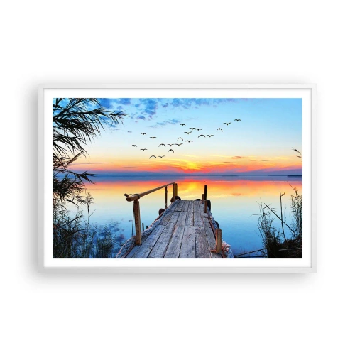 Poster in cornice bianca - Il tempo del ritorno - 91x61 cm