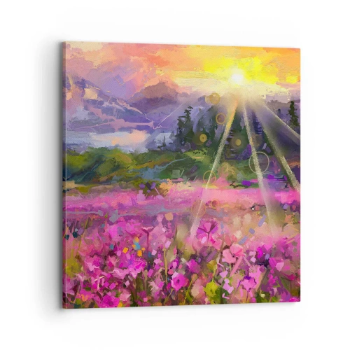 Quadro su tela - Stampe su Tela - Nella valle sotto la cura del sole - 70x70 cm