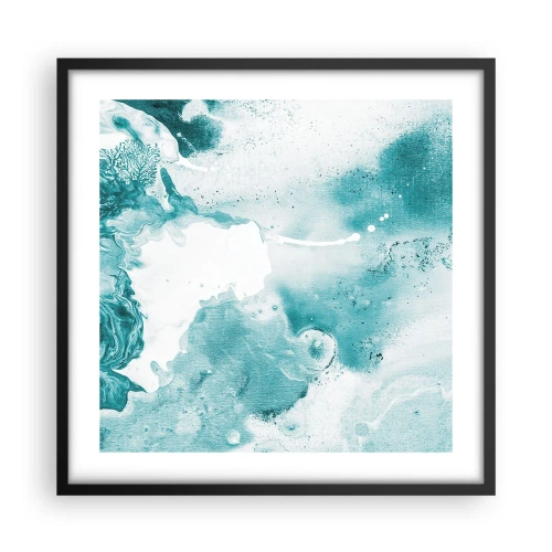 Poster in cornice nera - Palude blu - 50x50 cm