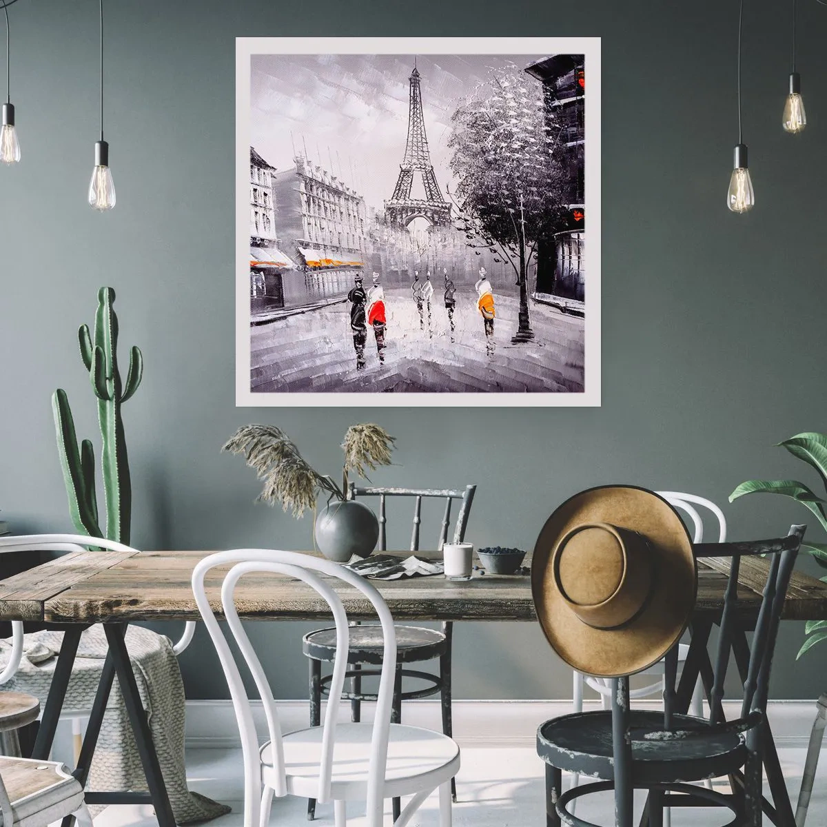 Poster - Passeggiata a Parigi - 30x30 cm